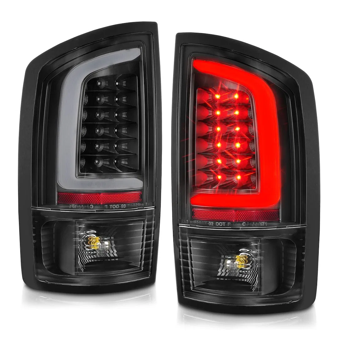 311368 – ANZO Tail Light Assembly, LED Clear Lens Black Housing Brake/ Turn Signal Light And Running Light White Bulb...